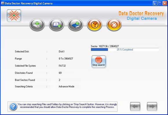 Undelete Digital Camera Files screen shot