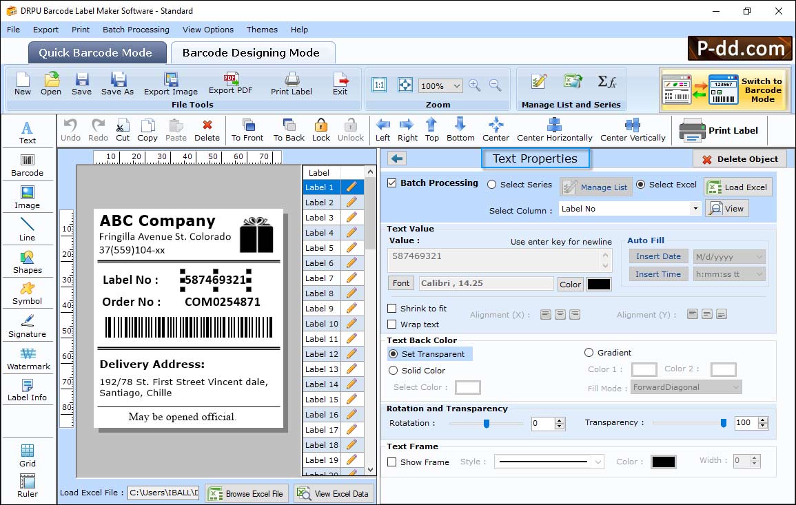 Barcode Label Maker  