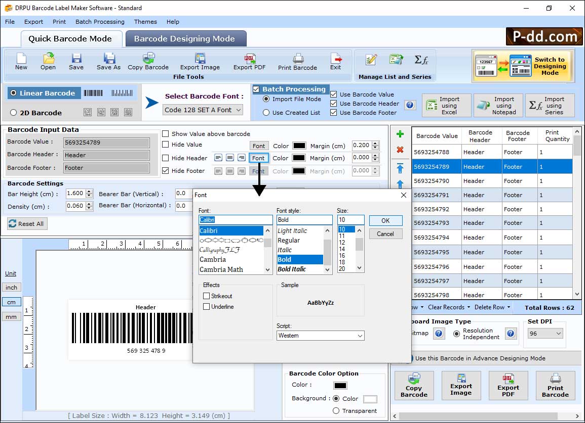 Barcode Label Maker  