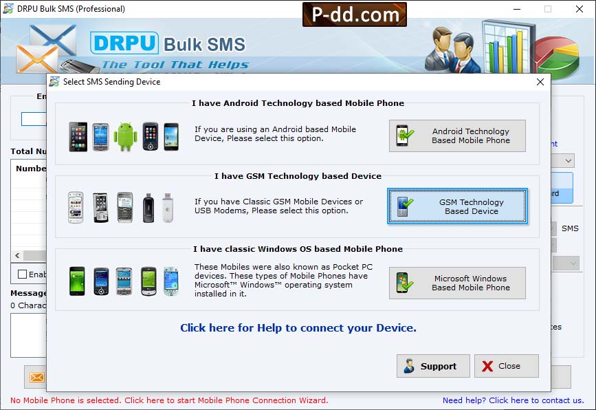 Bulk Text Messaging Software for GSM Mobile Phones  