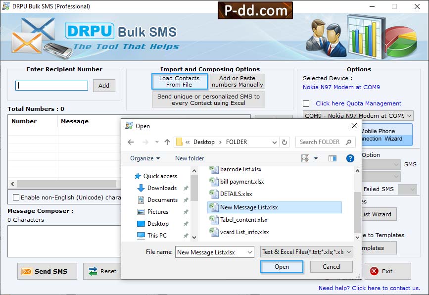 Bulk Text Messaging Software for GSM Mobile Phones