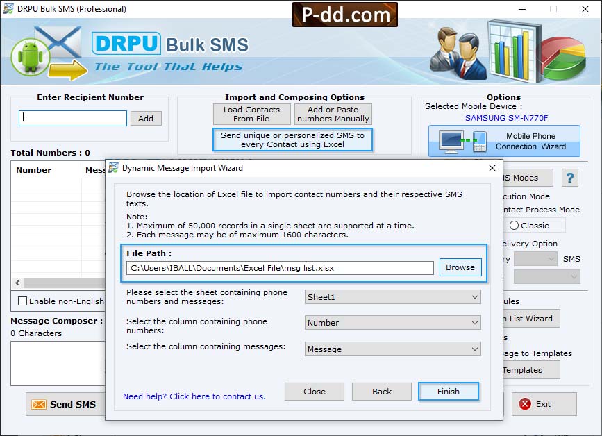 Bulk Text Messaging Software – Professional  