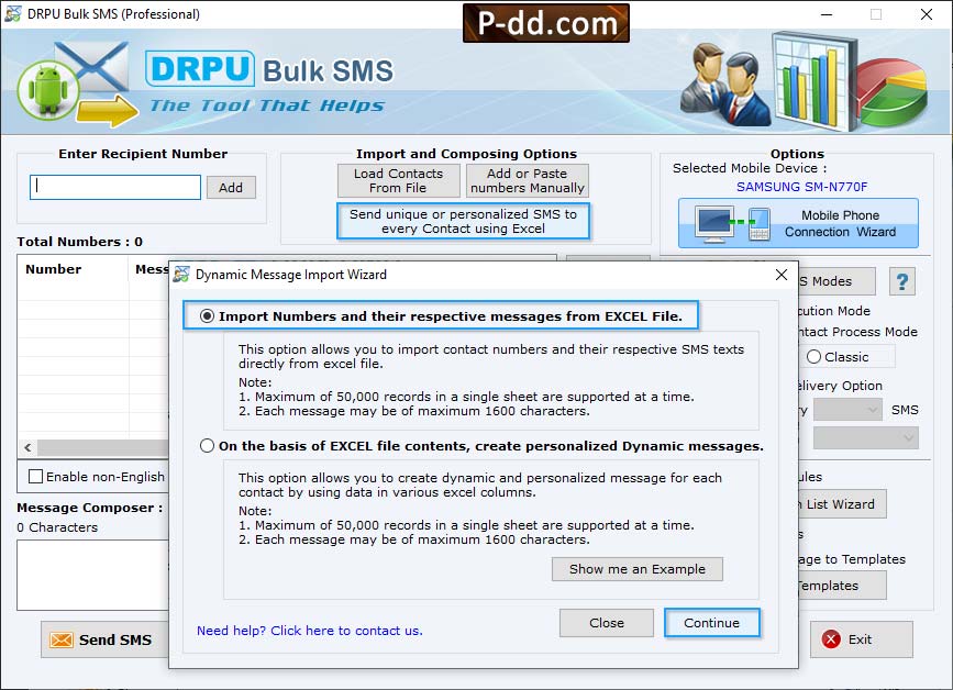 Bulk Text Messaging Software – Professional