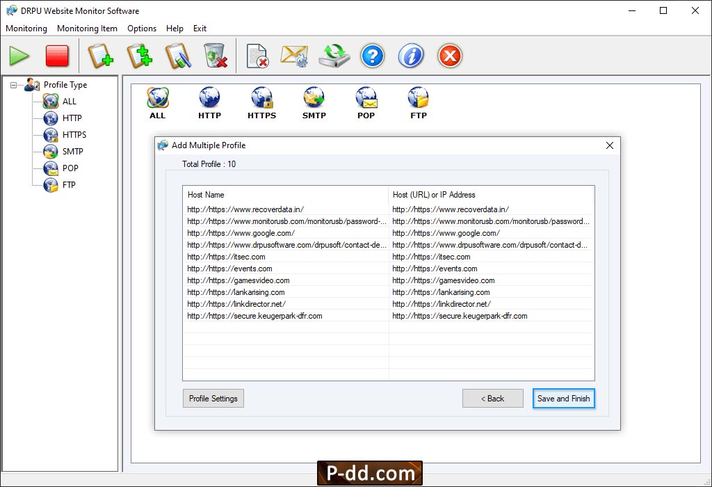 Herramienta de monitoreo de sitios web 