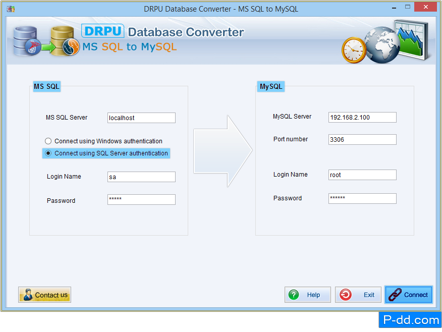 Conversor de banco de dados MSSQL para MySQL