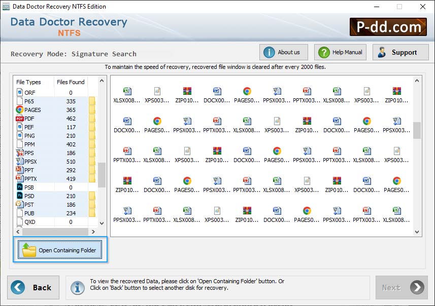 Logiciel de récupération de données NTFS