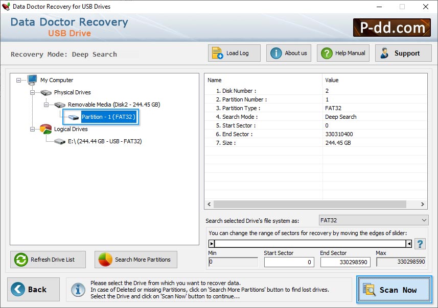 Software de recuperación de datos de pendrive