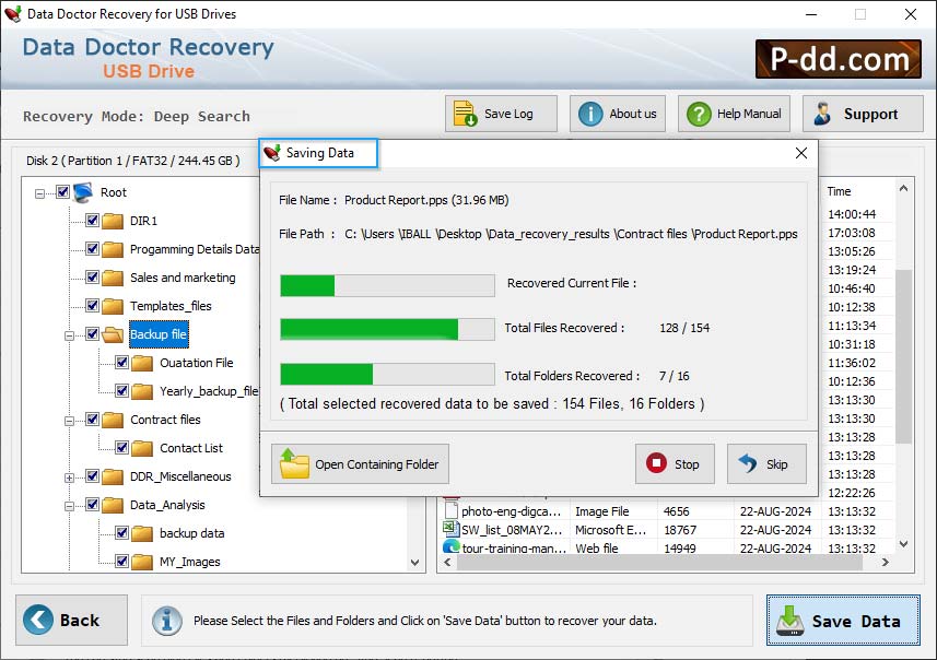 Software de recuperación de datos de pendrive