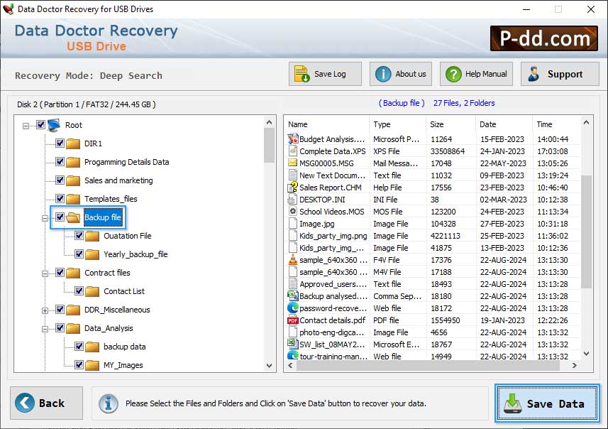 Software de recuperación de datos de pendrive