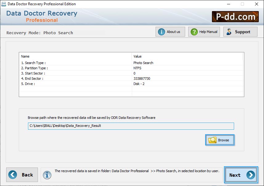 Software de recuperación de datos profesional DDR